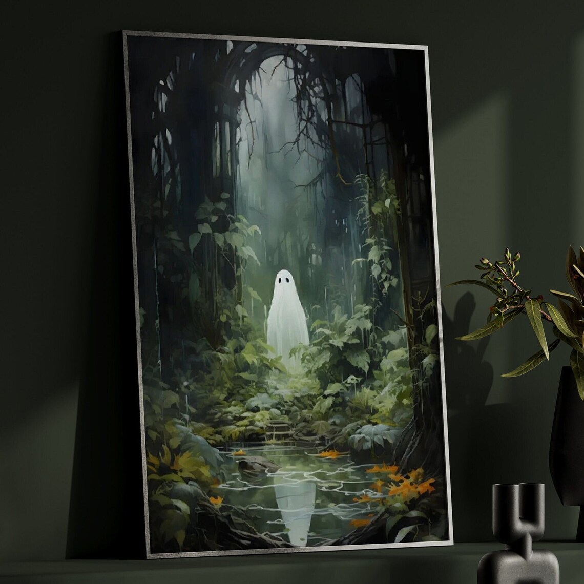 Ghost Forest Poster, Dark Academia Gothic Art Print - Image 2