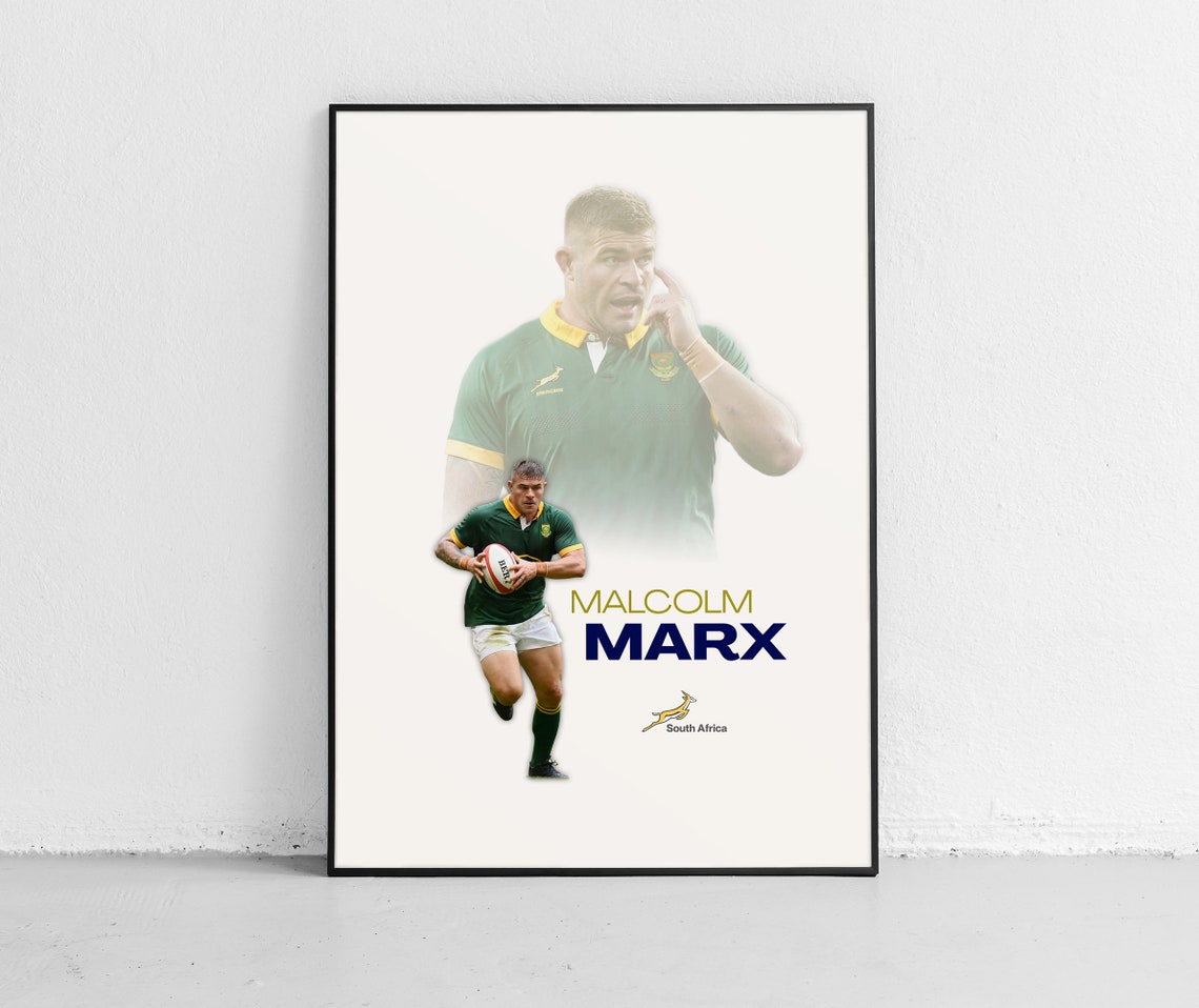 Malcolm Marx South Africa Springbok Powerful Hooker Star Poster