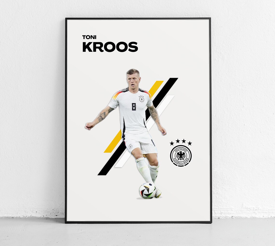 Toni Kroos Poster Germany Poster Toni Kroos Germany Football Prints Real Madrid Football Gifts Toni Kroos