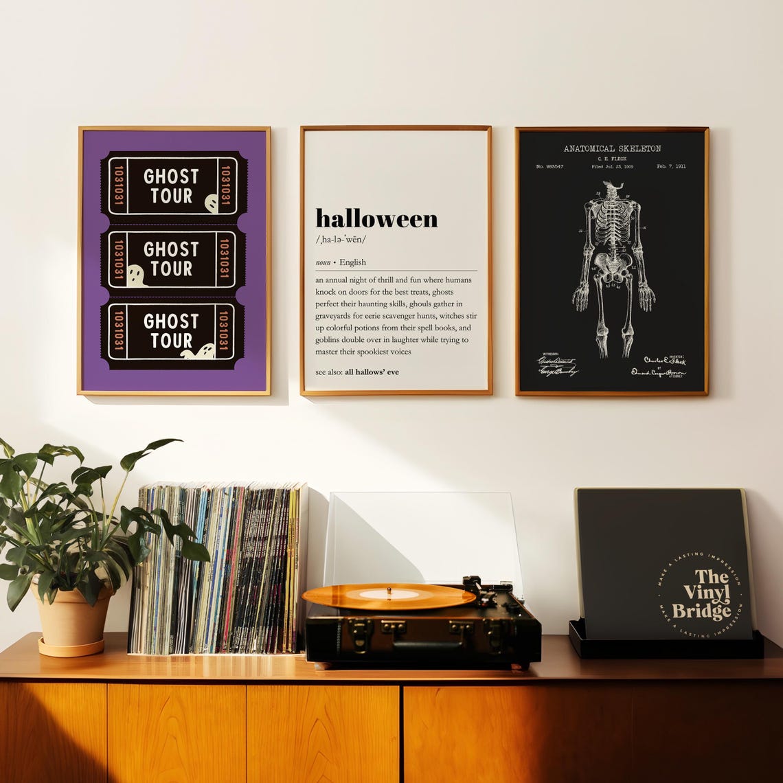 Halloween Dictionary Definition Spooky Quote Typography Wall Poster - Image 3