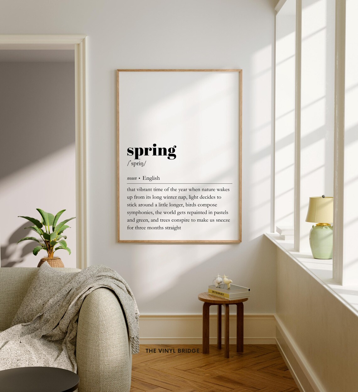 Spring Definition Poster Funny Dictionary Wall Art Easter Decor Minimalist Quote Poster Seasonal Typography Sign - Image 2