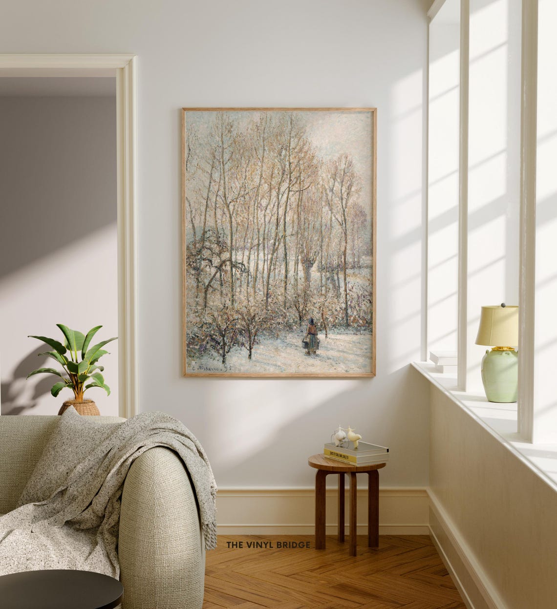 Impressionist Snowy Forest Winter Landscape Painting Art Poster - Image 2