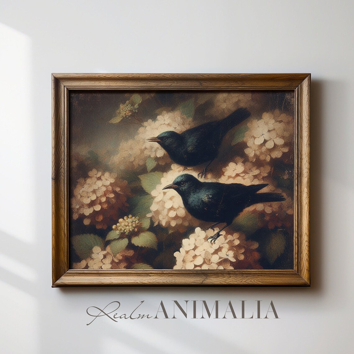 Blackbirds Vintage Bird Botanical Art Print - Image 4