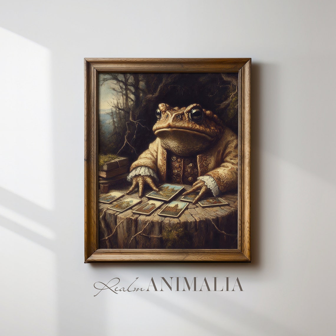 Toad Fortune Teller Reading Tarot Cards Moody Fairytale Art Print - Image 4