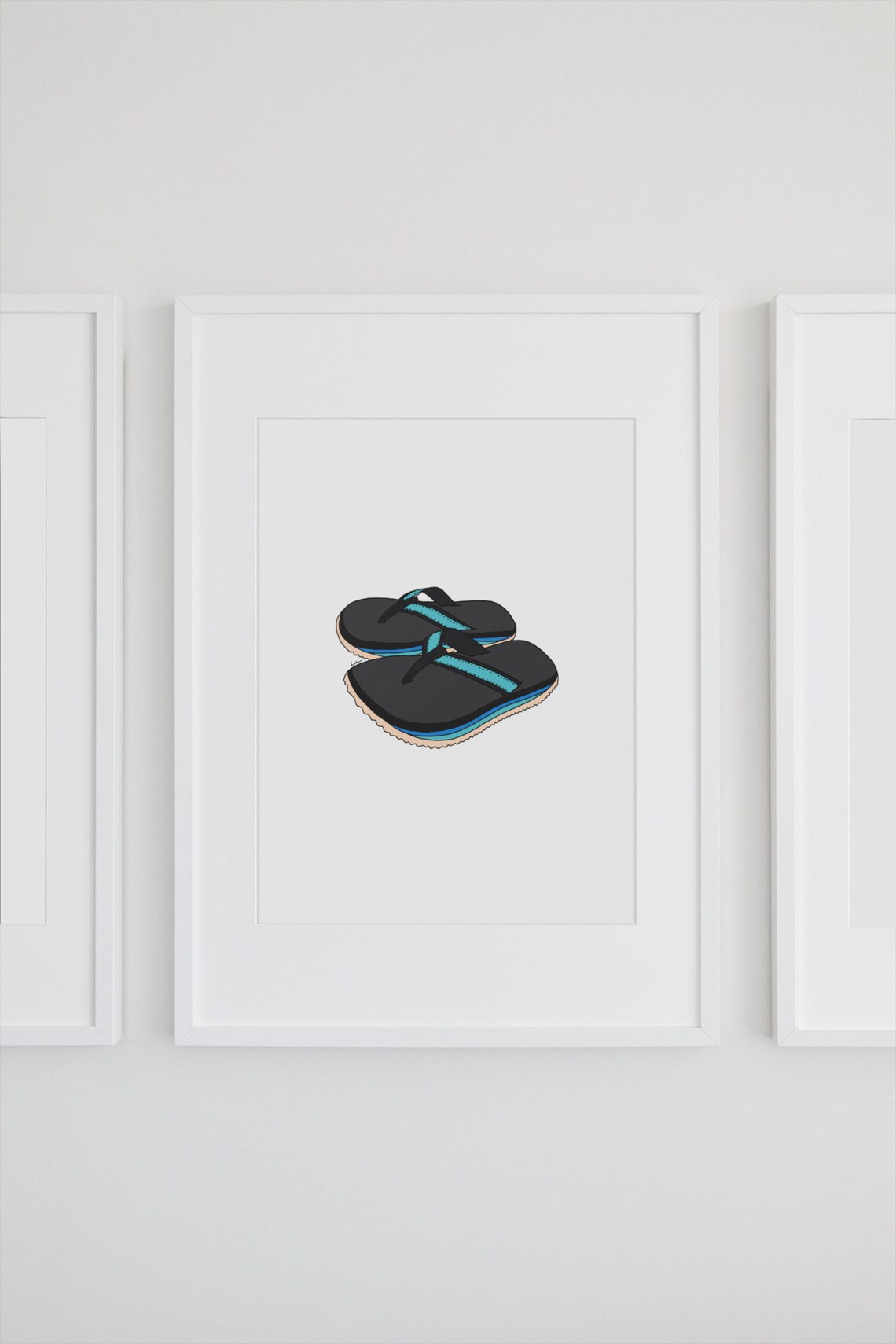 Surfer Joes Thongs Art Print, Australian Food Fun