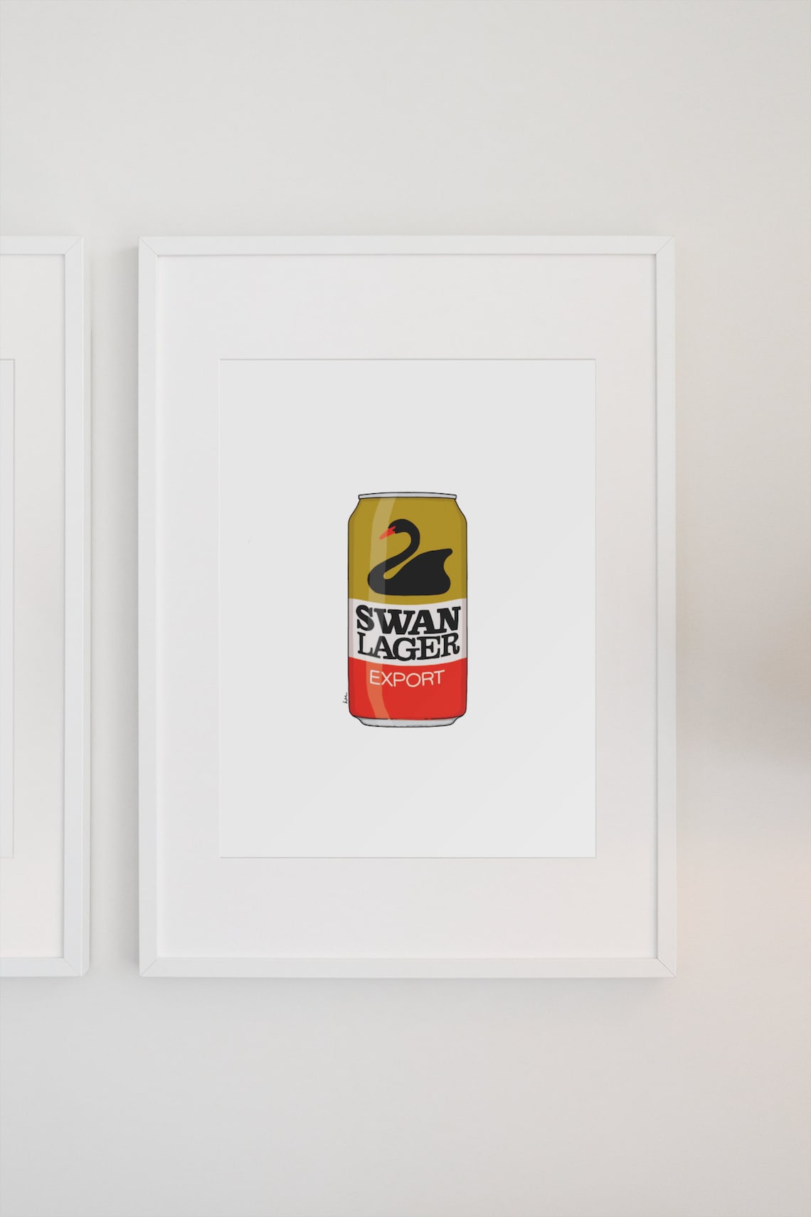 Beer Series Swan Lager, Home Decor Illustration