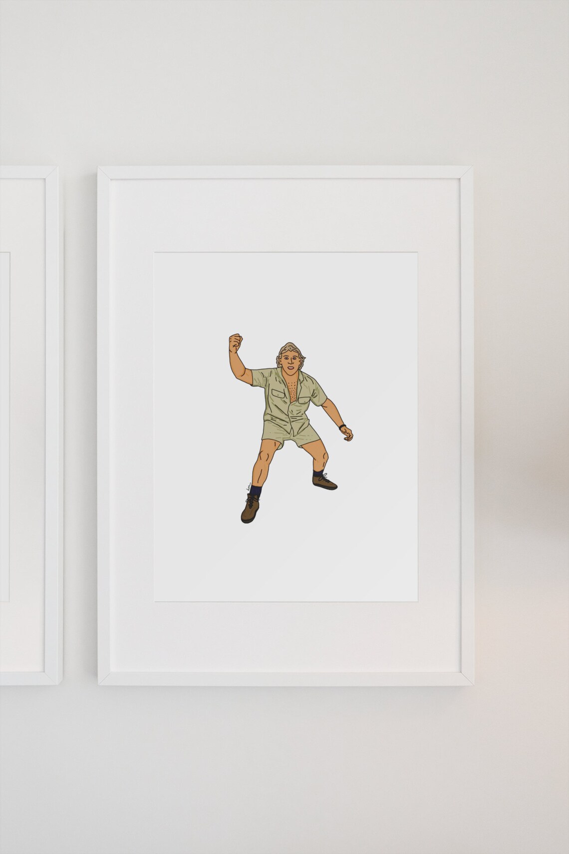 Steve Irwin Illustration, Australian Aussie Fun