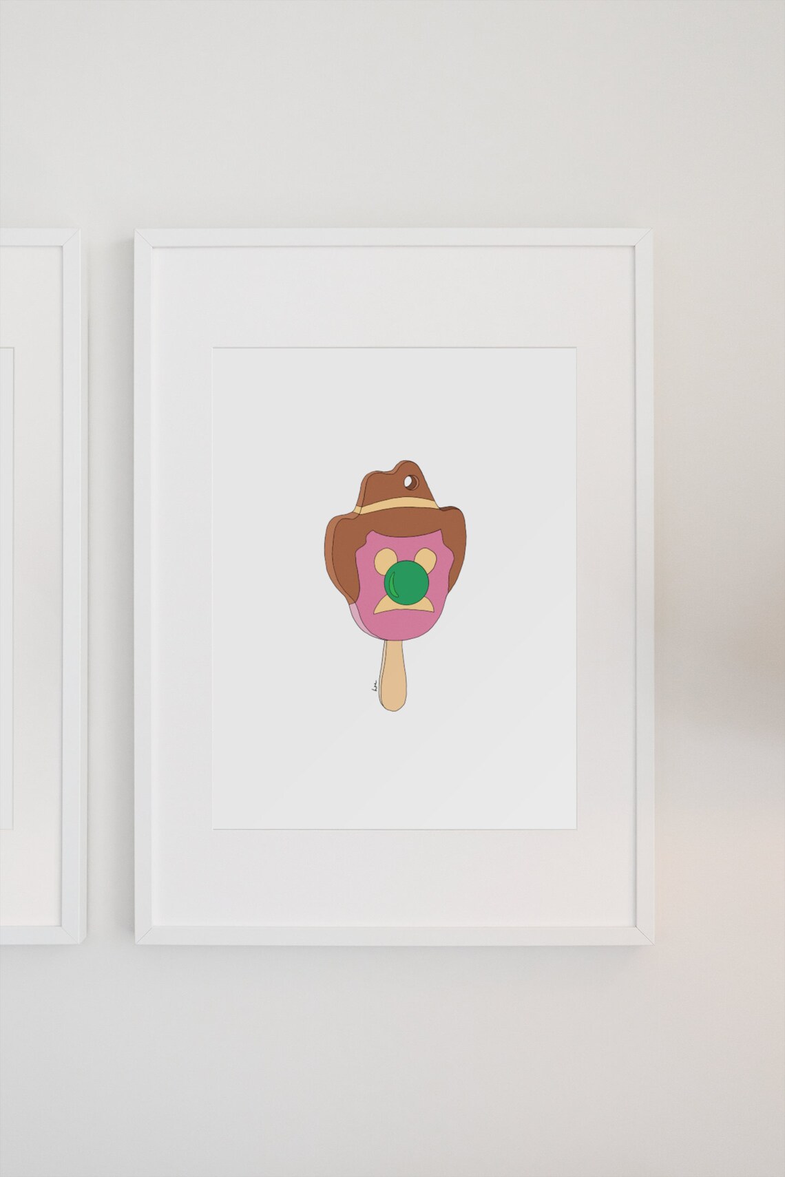 Ice Cream Bubble Obill Art Print, Aussie Illustration