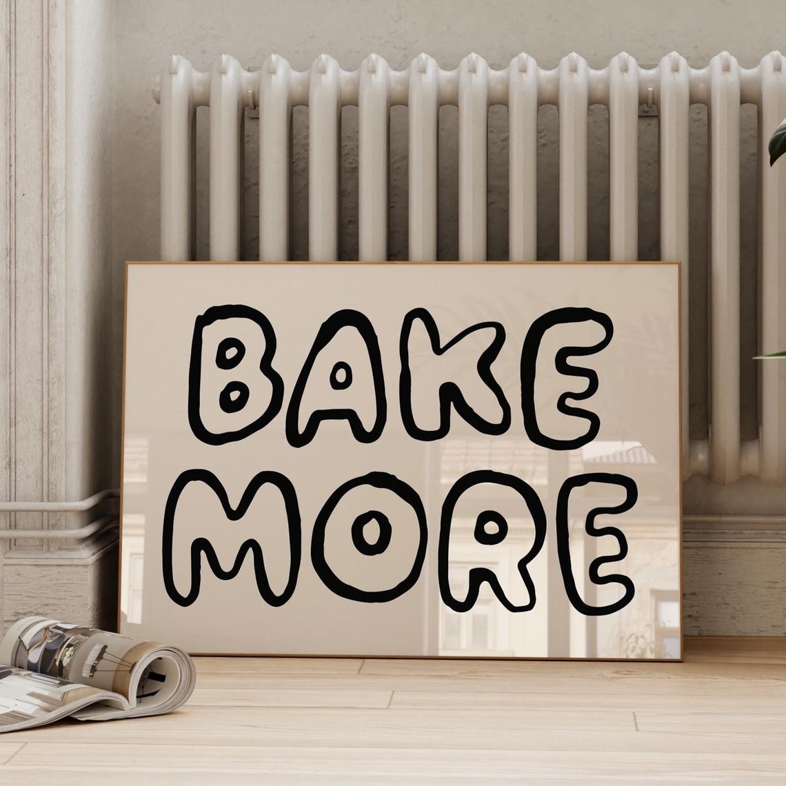 Baking Quote Wall Art Baking Aesthetic Art Print Baking Lover Gift Cute Baking Print Bake More Print Funny Kitchen Print - Image 3