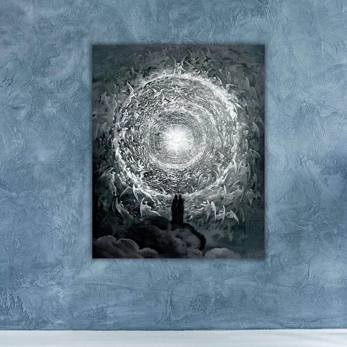 Gustave Dore Dante Paradiso Angels Divine Comedy Engraving Poster - Image 3