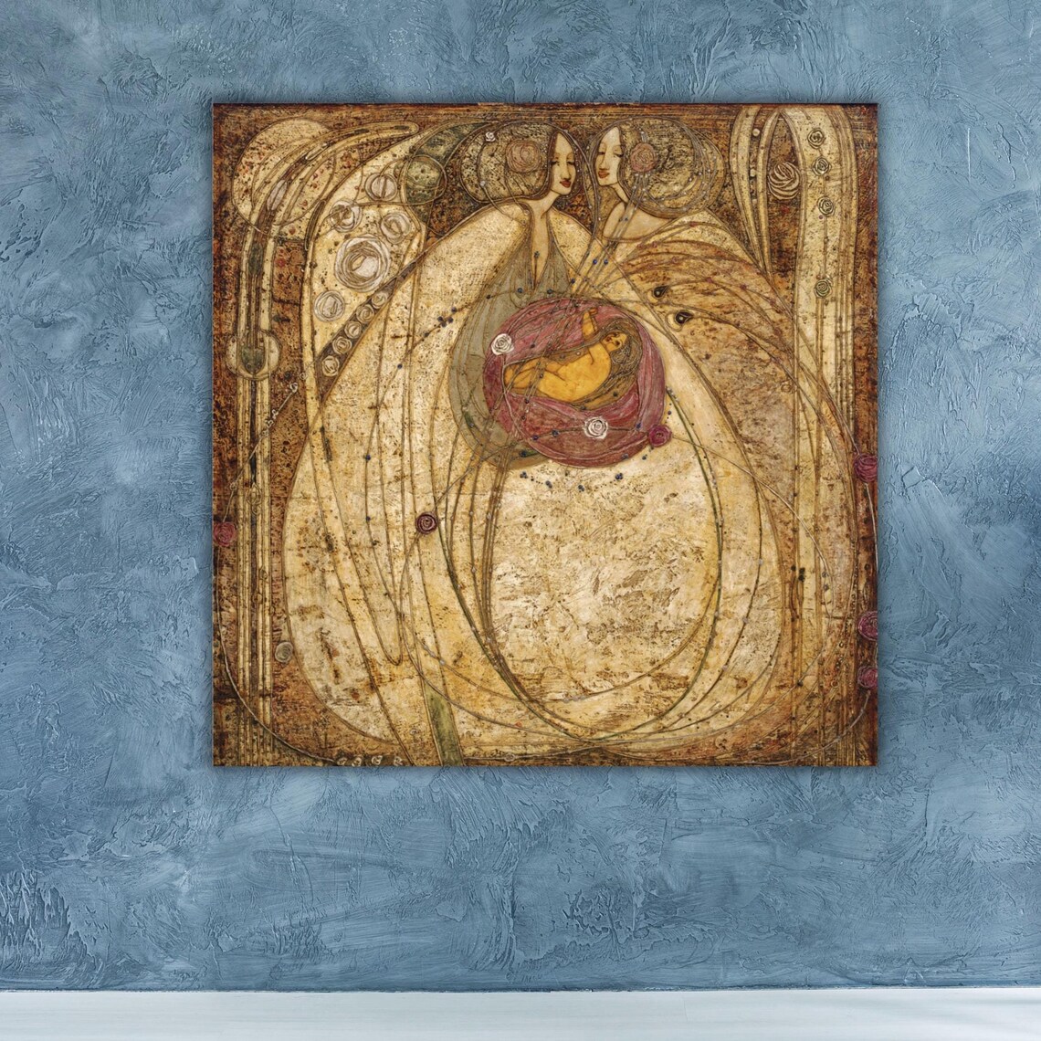 Margaret Macdonald Mackintosh White Rose Red Rose Art Nouveau Poster