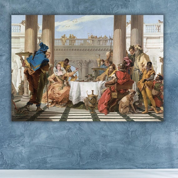 Ancient Egypt Theme Art Wall Hanging Decor Banquet Of Cleopatra By Giambattista Tiepolo Wall Artcleopatra Theme Gift Gicle Print