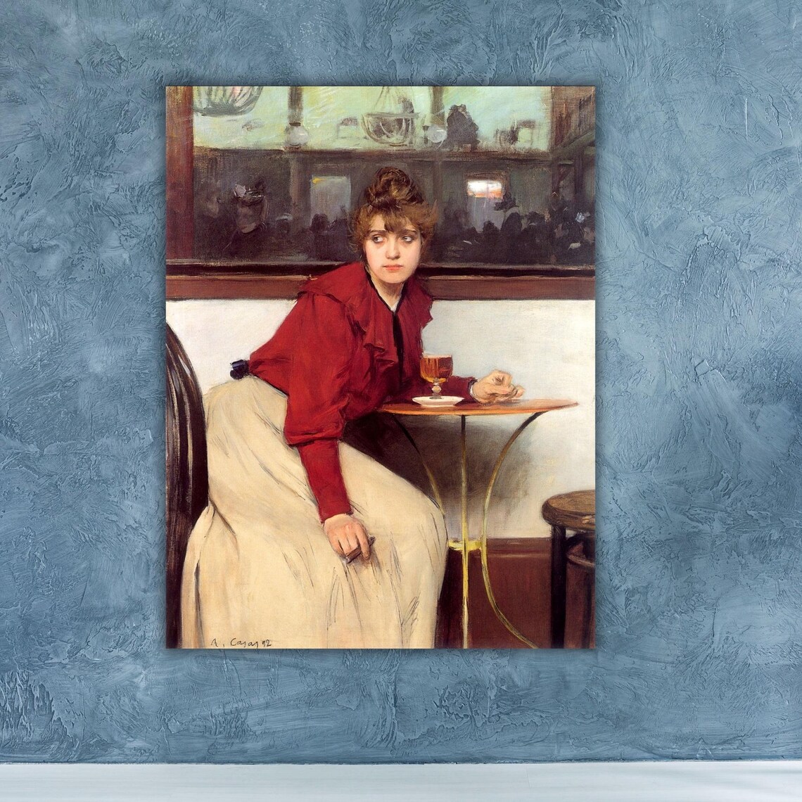 Ramon Casas Au Moulin De La Galette Parisian Cafe Woman Art Poster