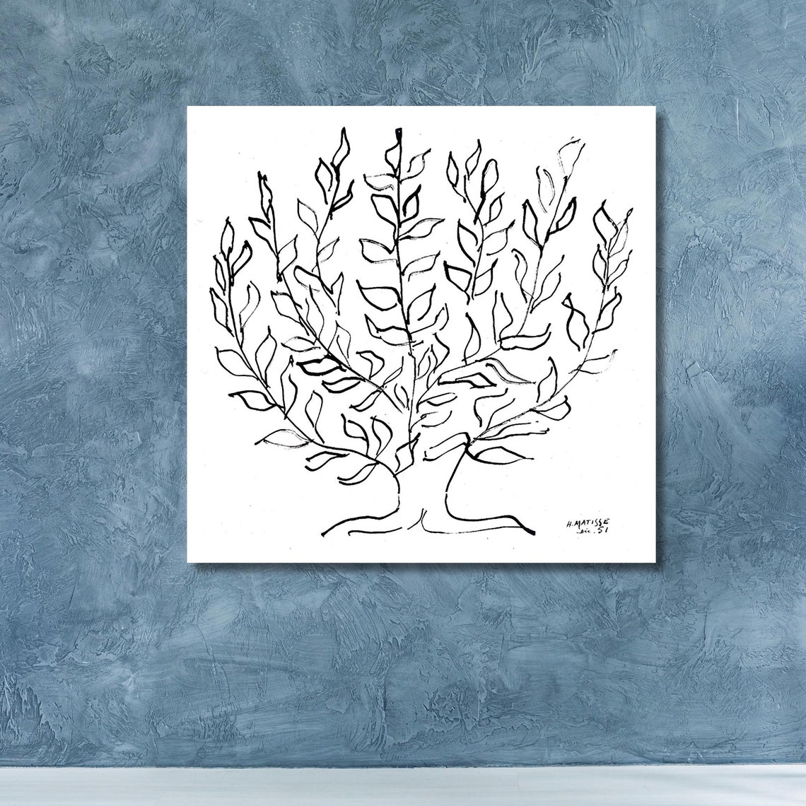Henri Matisse The Plain Tree Minimalist Ink Branch Drawing Poster