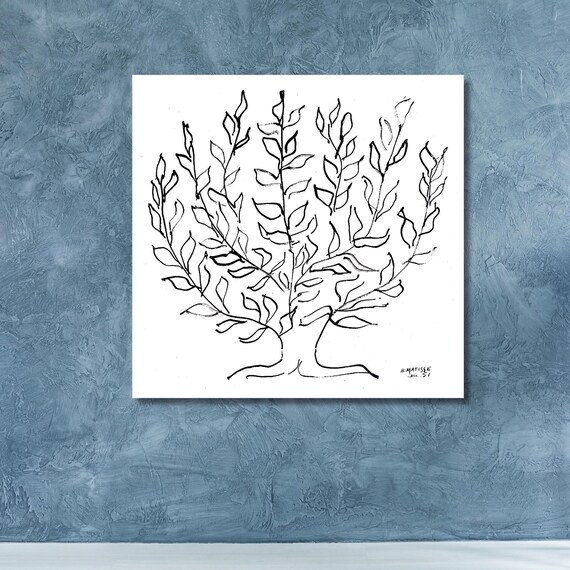 Henri Matisse The Plain Tree Minimalist Ink Branch Drawing Poster
