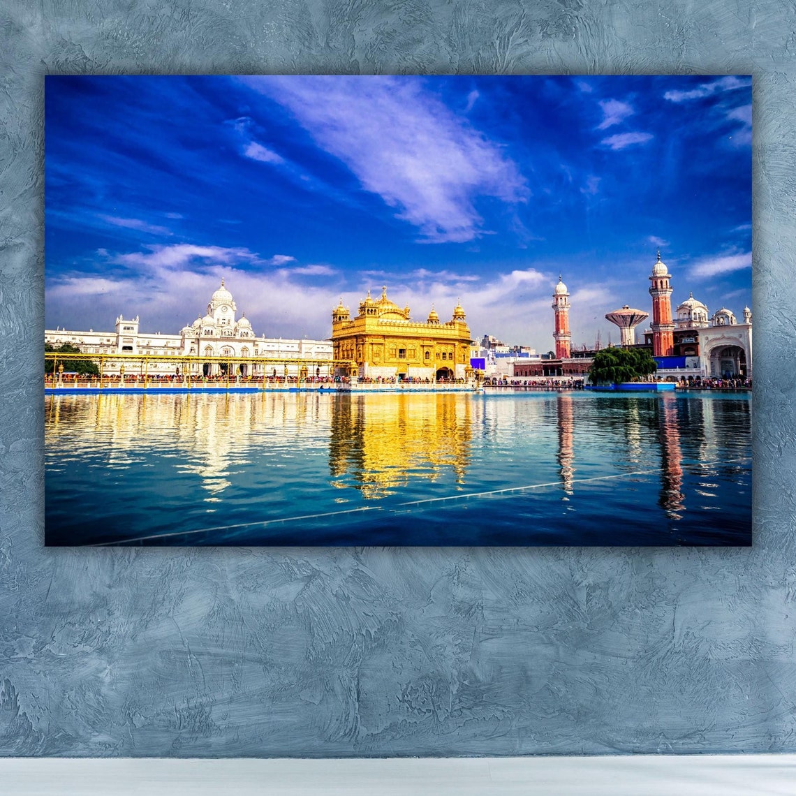 Golden Temple Amritsar India Blue Sky Reflection Sacred Sikh Poster - Image 3
