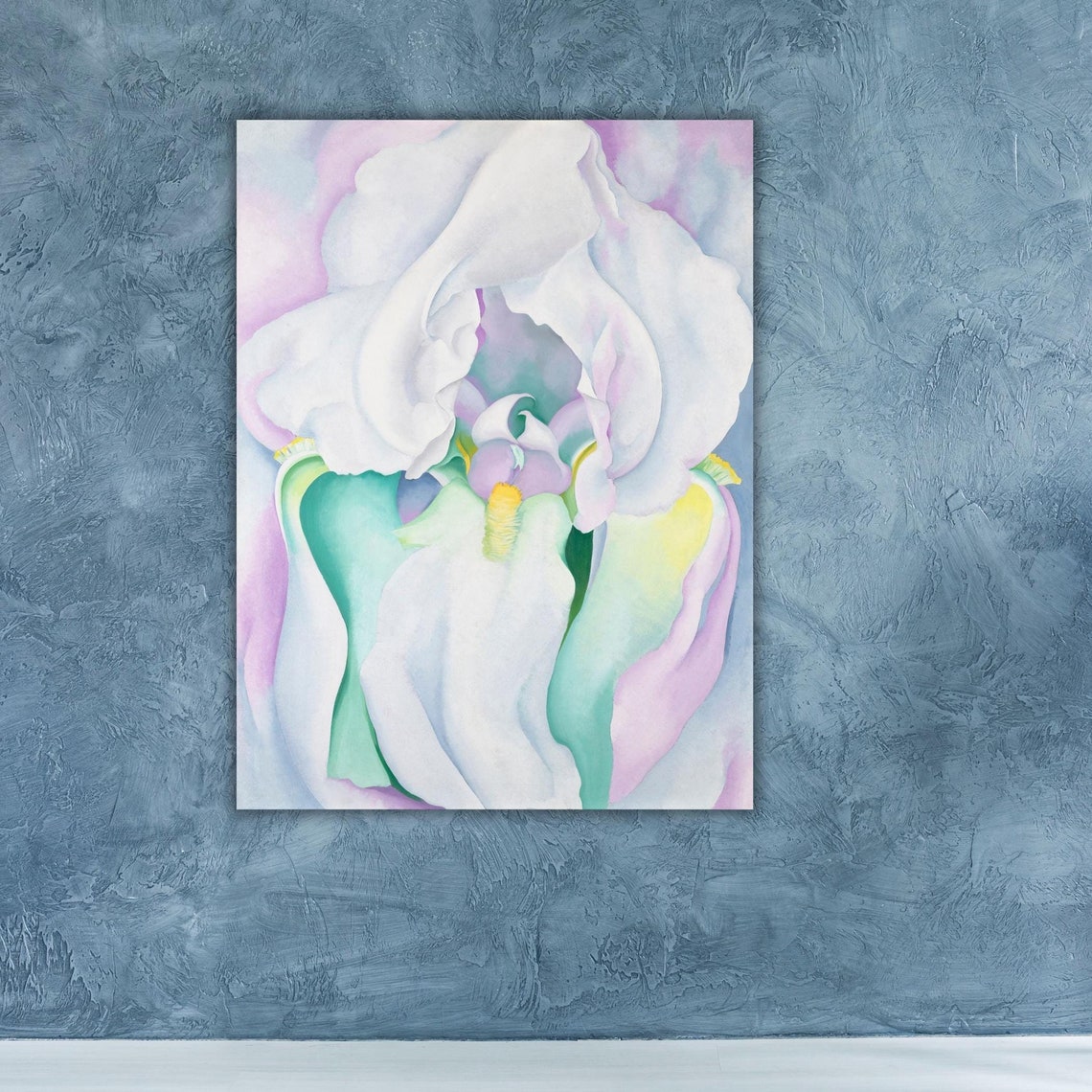 Georgia OKeeffe Light Iris White Flower Close Up Modernist Poster