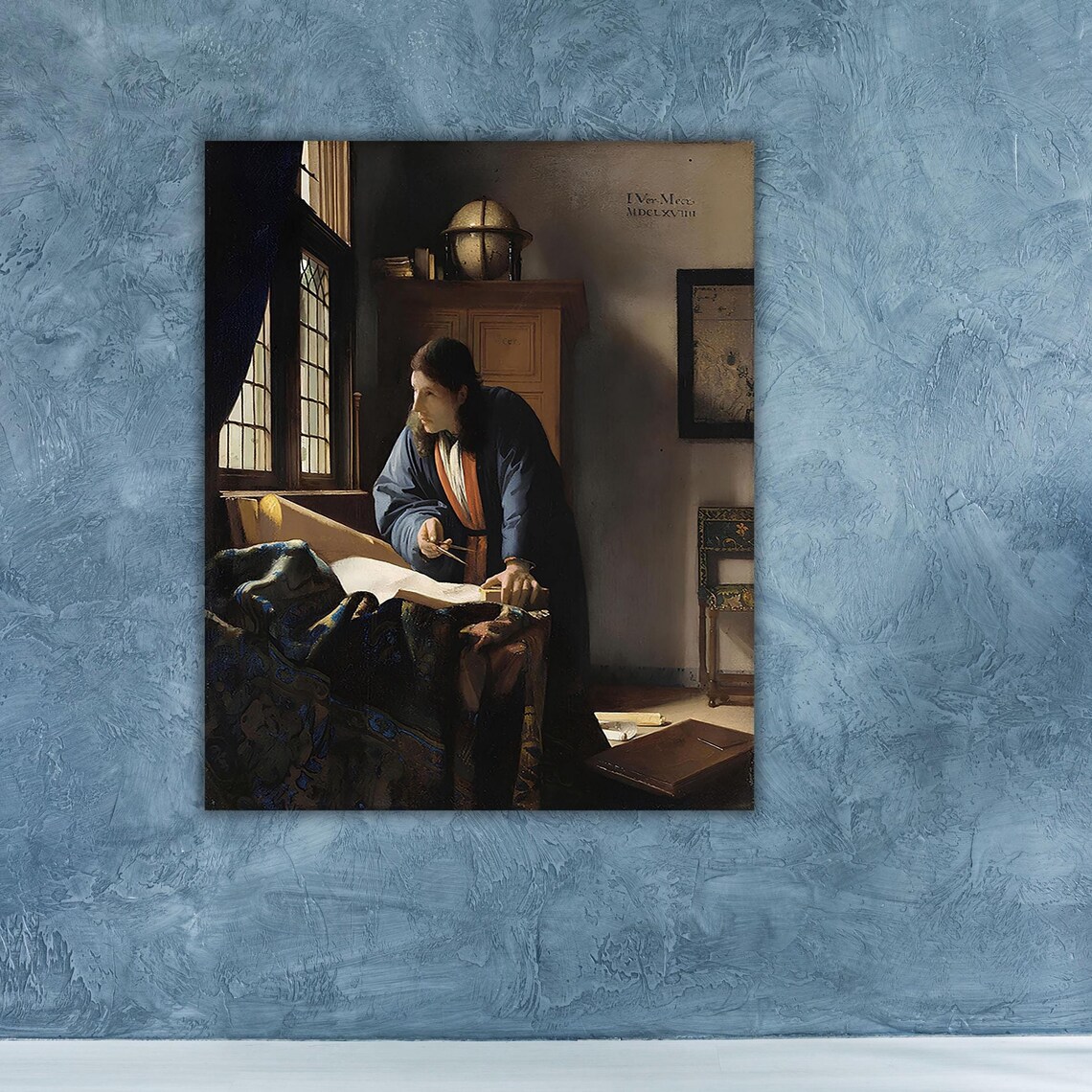 Johannes Vermeer The Geographer 1669 Dutch Golden Age Poster
