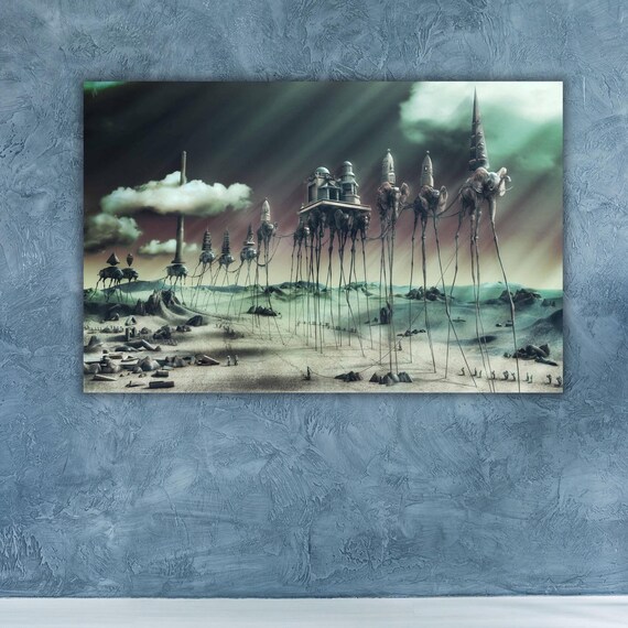 Salvador Dali The Elephants Long Legged Desert Surreal Poster