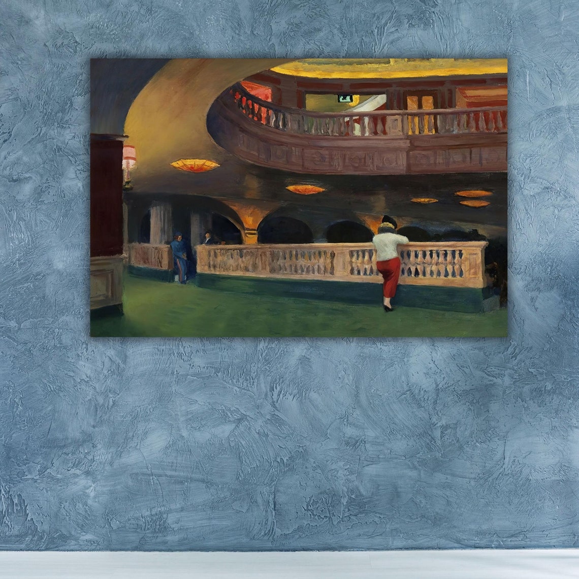 Edward Hopper Two on the Aisle Theater Lobby Usher Painting Poster - Image 3