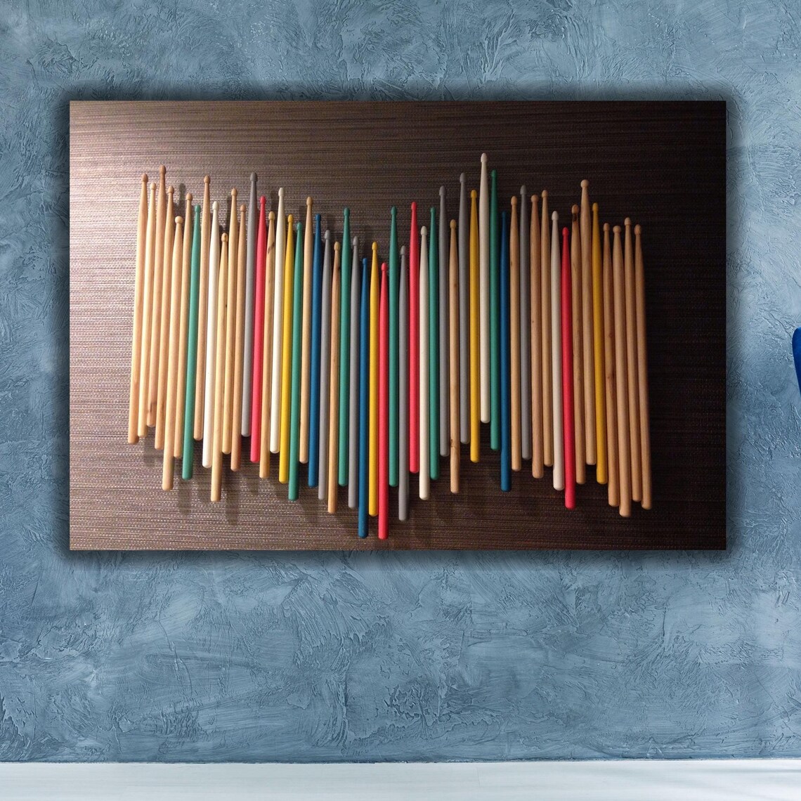 Colorful Drumsticks Music Room Abstract Rhythm Instrument Decor Poster