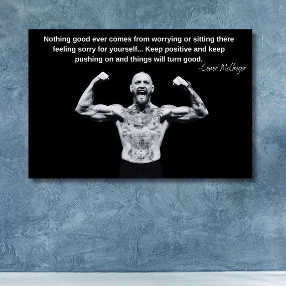 Conor Mcgregor Wall Art Conor Mcgregor Quote Poster Print Art Motivation Wall Art Prints Fitness Room Decors Boxing Wall Art Canva