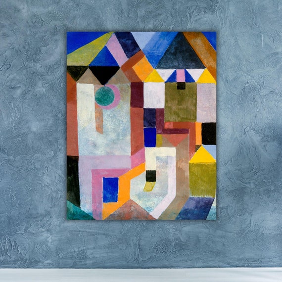 Paul Klee Colorful Architecture 1917 Art Poster Art Paul Klee Wall Art Colorful Architecture By Paul Klee Print