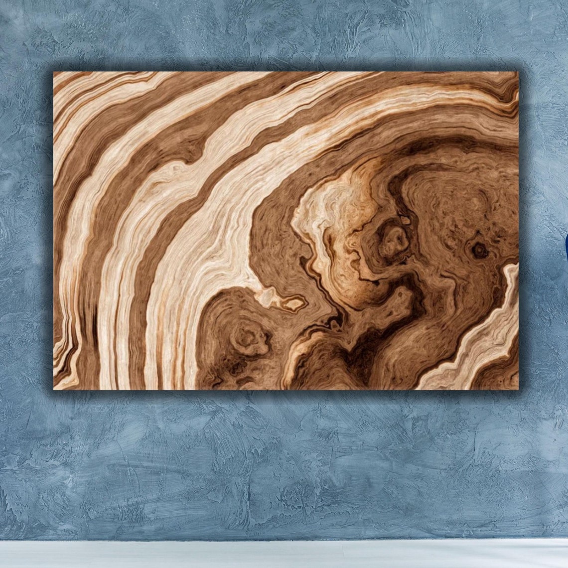 Natural Wood Grain Swirls Brown Abstract Earth Tone Art Poster