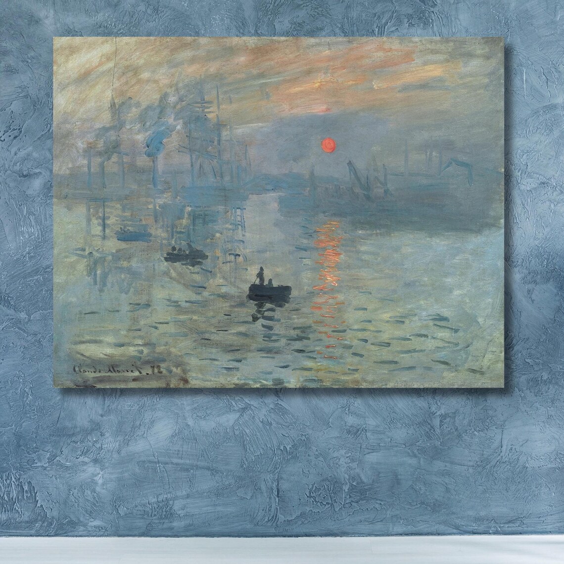 Claude Monet Impression Sunrise Home Decors Claude Monet Impression Sunrise Wall Art Print Reproduction Wall Decor Modern Wall Arts - Image 3