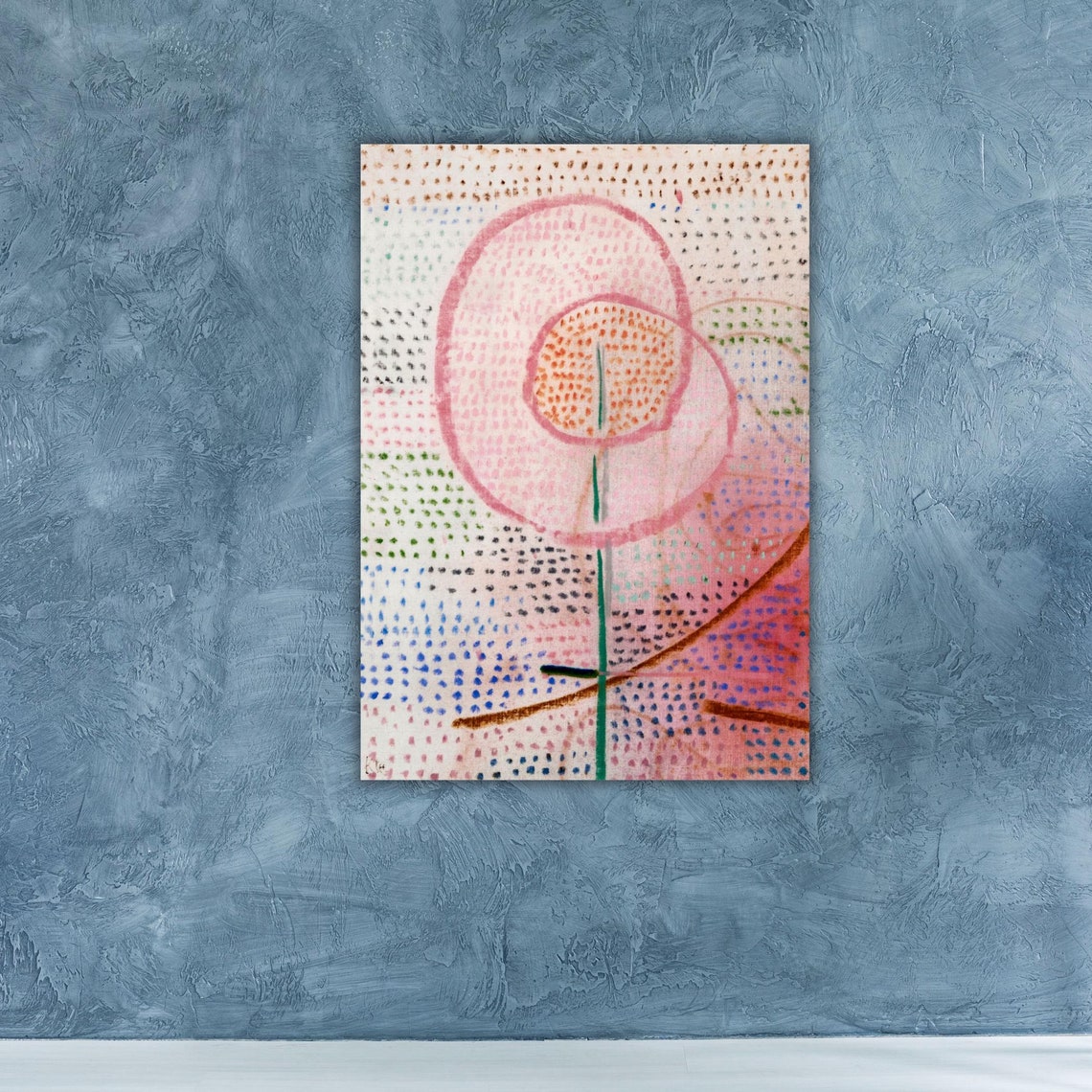 Abstract Pink Circles Dot Pattern Modern Pastel Decor Poster