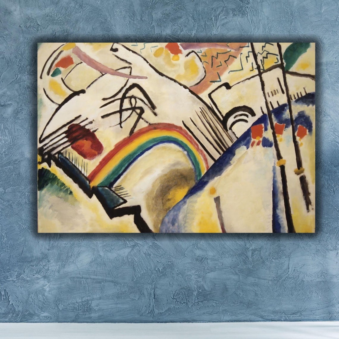 Wassily Kandinsky Cossacks Abstract Rainbow Horses Art Poster