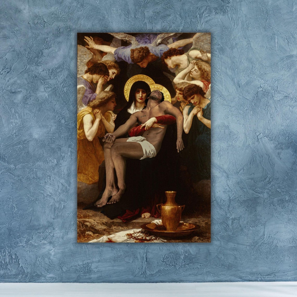 William Bouguereau Pieta Angels Virgin Mary Classical Religious Poster