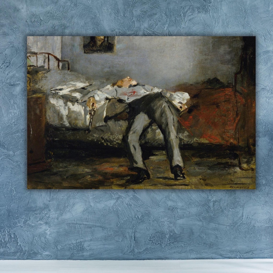 Edouard Manet The Suicided Man Somber Dramatic Fine Art Poster