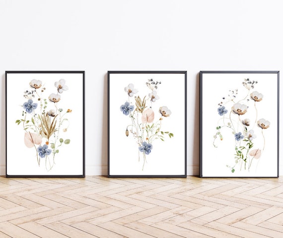 Wildflower Botanical Floral Watercolor Art Print
