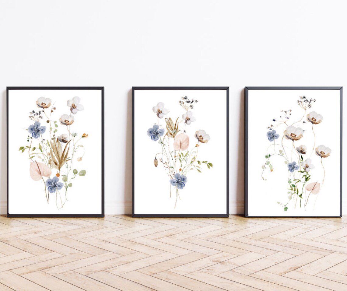 Wildflower Botanical Floral Watercolor Art Print