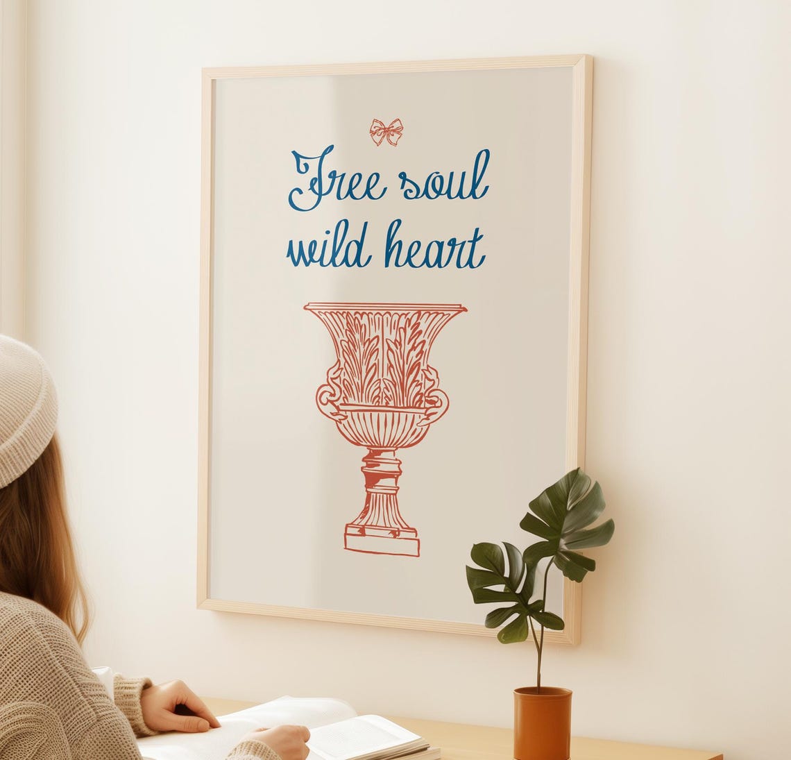 Free Soul Wild Heart Art Print Free Spirit Print Valentine Gift Trendy Bedroom Art La Dolce Vita Poster Instant Retro Room Art - Image 3