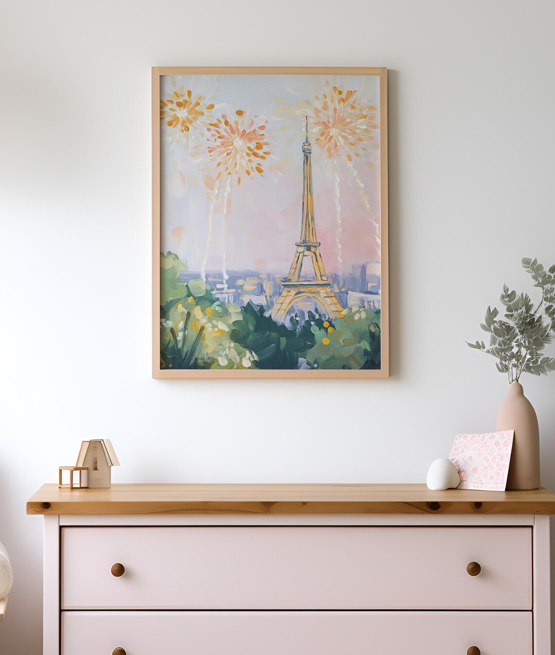 Paris Fireworks New Year 2025 Travel Poster - Image 2