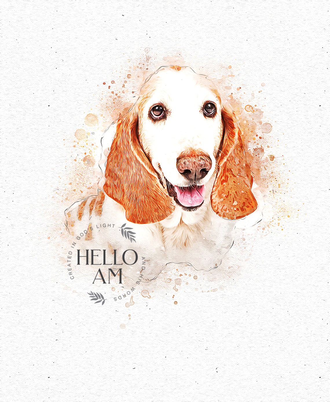 Brown and White Puppy Watercolor Portrait Close Up Dog Print - Image 4