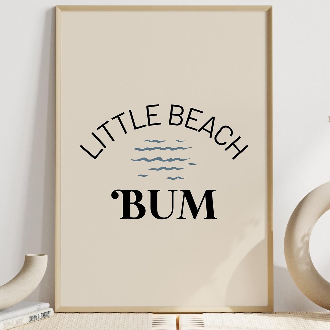 Little Beach Bum Retro Kids Room Art Print