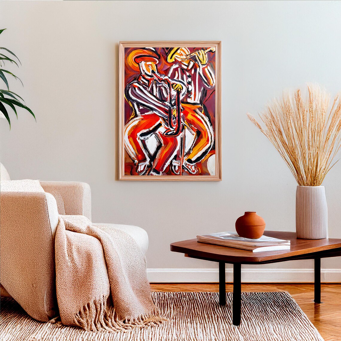 Abstract Jazz Musicians, Expressionist Music Poster - Image 2