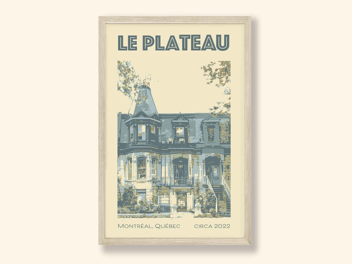 Plateau Mont-Royal Montreal Travel Poster Print