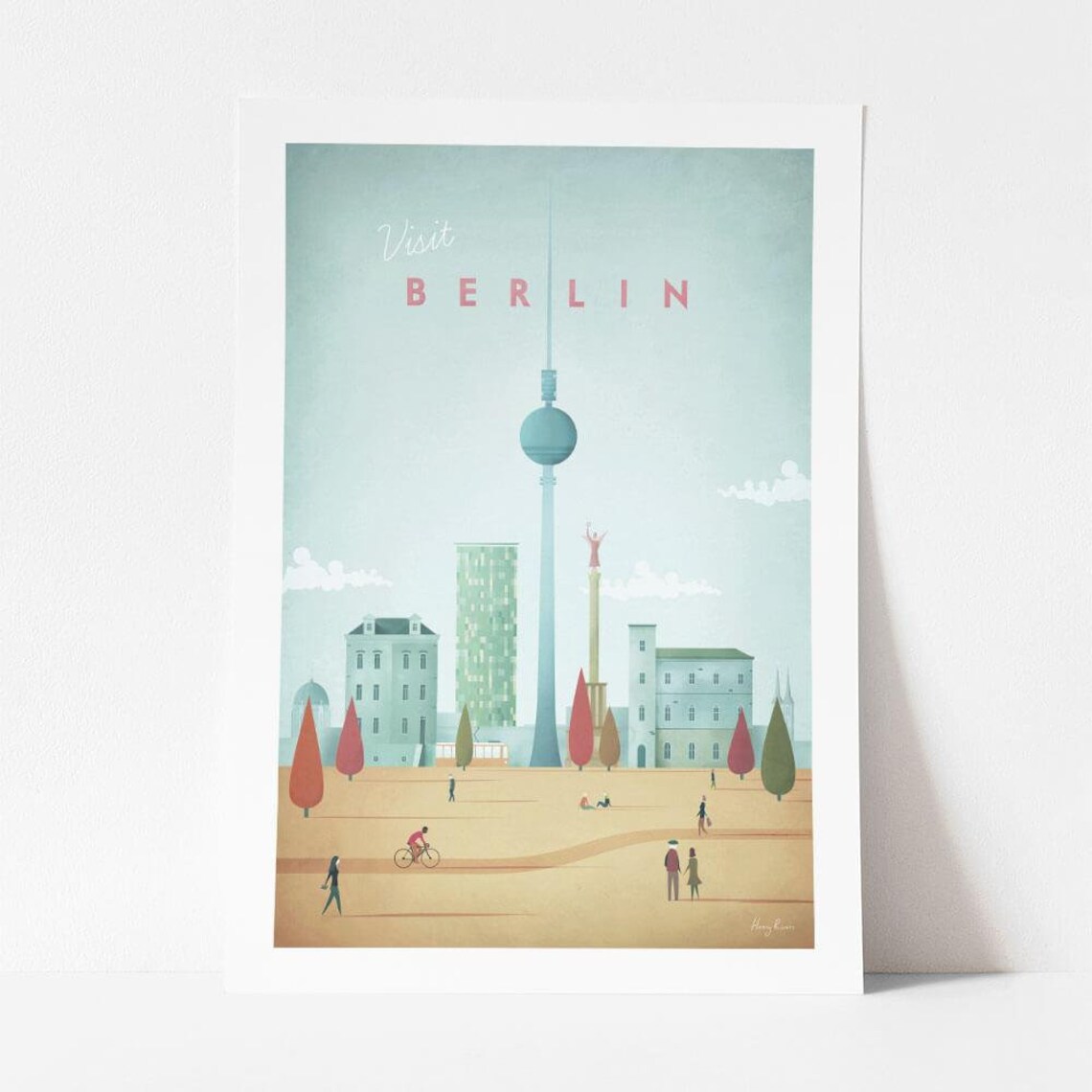 Berlin Travel Poster, Minimalist Vintage Retro Style - Image 4