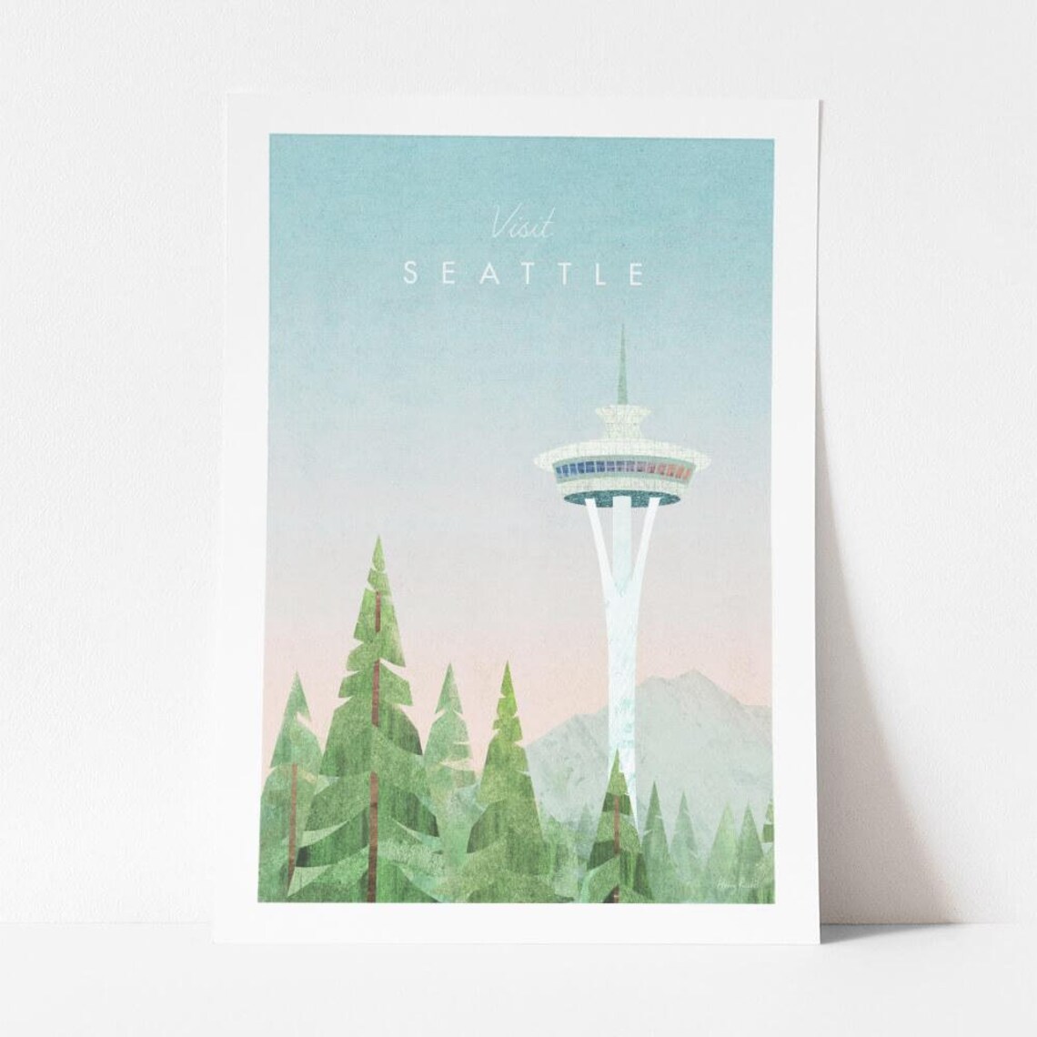 Seattle Print by Henry Rivers, Travel Poster - Image 4
