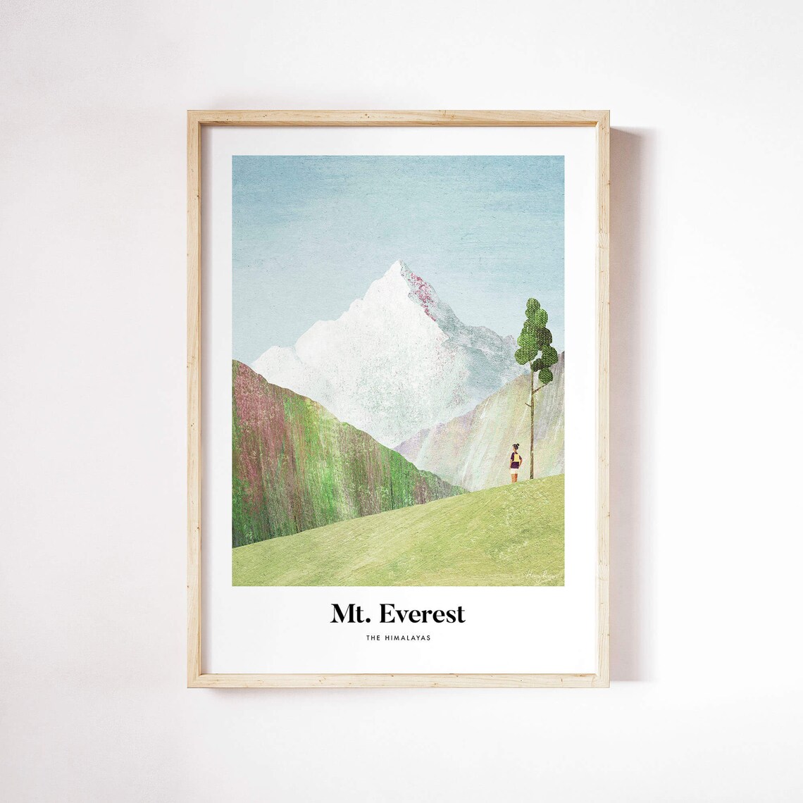 Mount Everest by Henry Rivers, Travel Poster