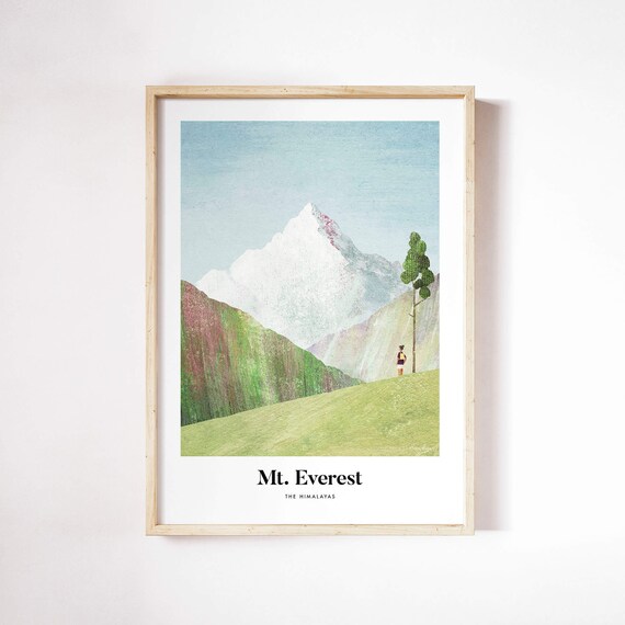 Mount Everest by Henry Rivers, Travel Poster