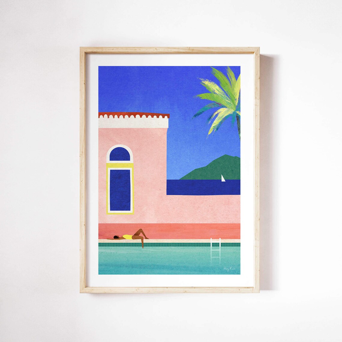 Swimming Pool Print by Henry Rivers, Summer Vacation