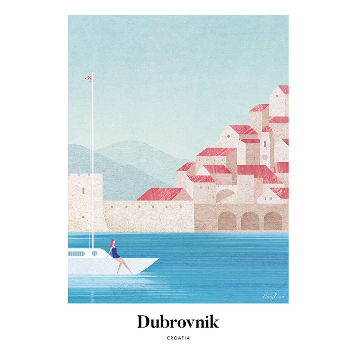 Dubrovnik by Henry Rivers, Travel Poster - Image 3