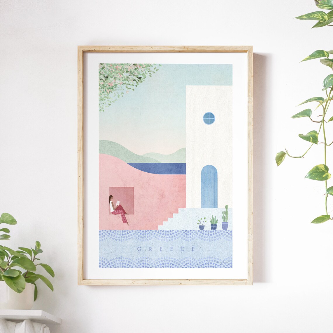 Greece Vintage Retro Travel Poster Art Print