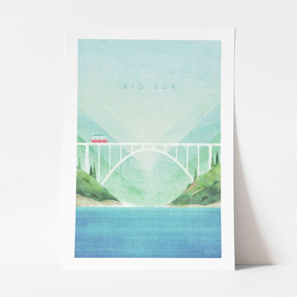 Big Sur, Bixby Bridge Travel Poster, Art Print - Image 4