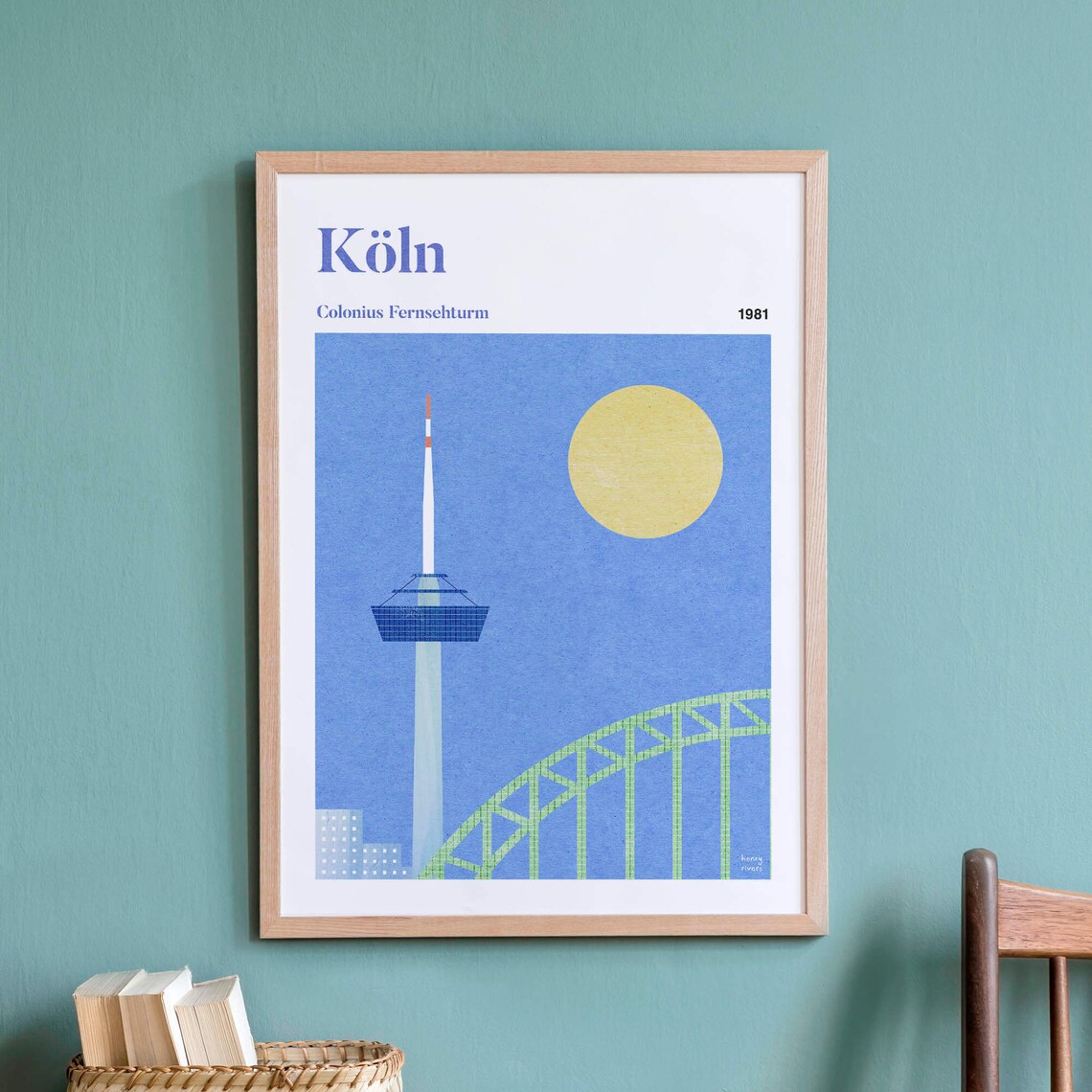 Cologne Print by Henry Rivers, Travel Poster